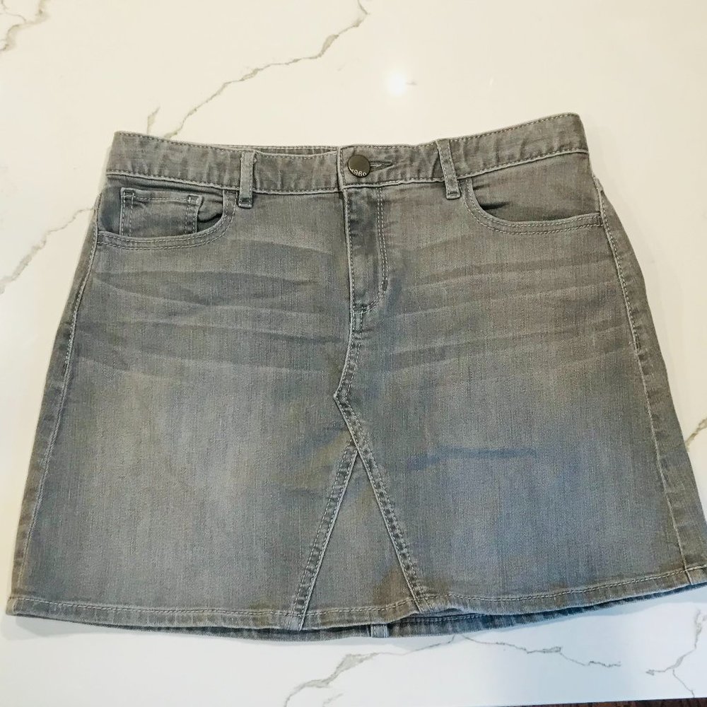 Gap Gray Denim Mini Skirt